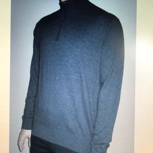 NWT Belk's Madison Grey Zip Sweater Large TNeck